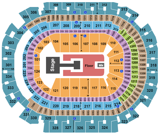 American Airlines Center Dua Lipa Seating Chart